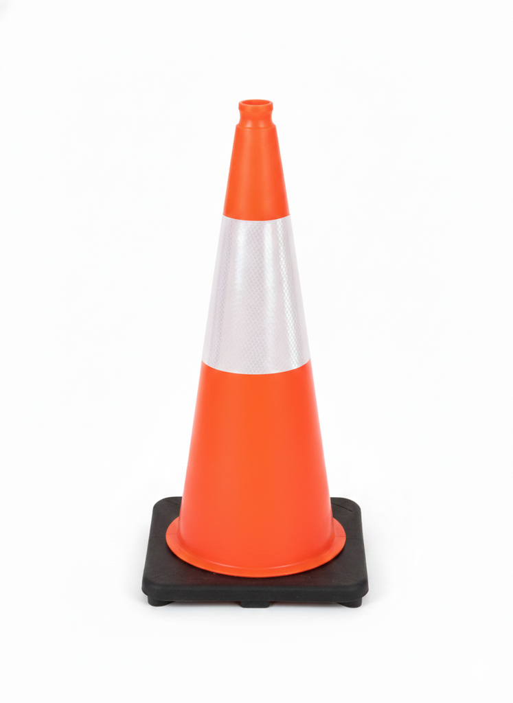 [CCCN0002] Ergo-Grip Traffic Cone 90cm Black Base — 3M Reflective