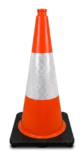 Ergo-Grip Traffic Cone 70cm Black Base — 3M Reflective